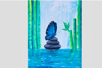 Virtual Paint Nite: Zen Blue Butterfly (Ages 6+)
